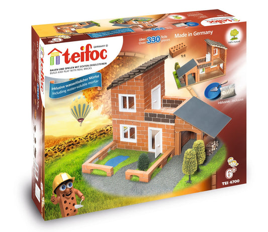 Teifoc Real Bricks Building Sets - Villa with Garage - TEI 4700