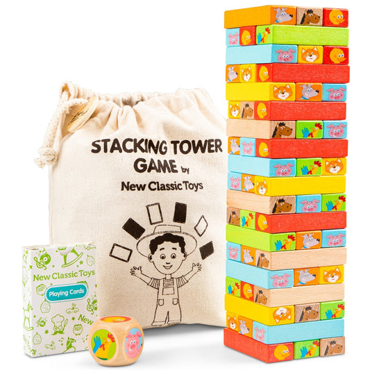 Wooden Block Tower-10807-New Classic Toys-LittleShop Toys