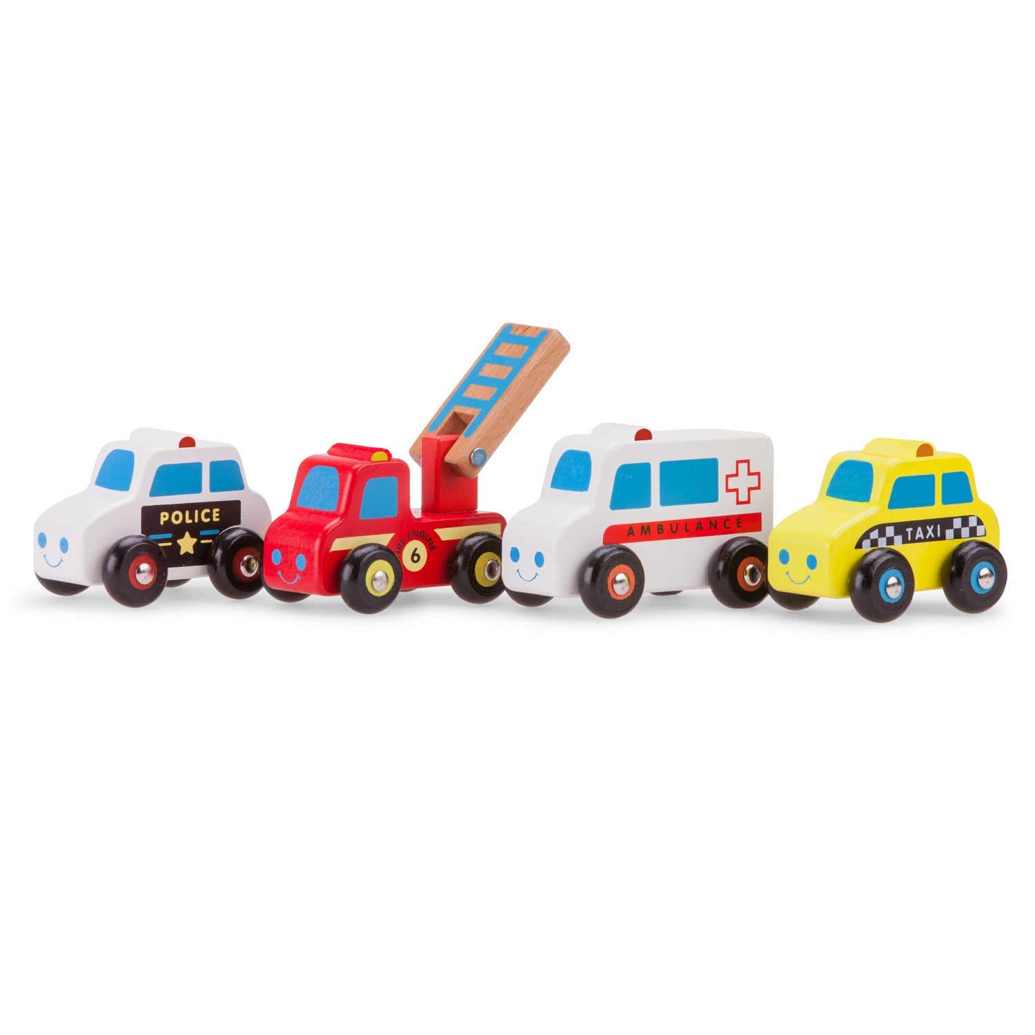 Wooden Vehicle Set - 4 Vehicles-11930-New Classic Toys-LittleShop Toys