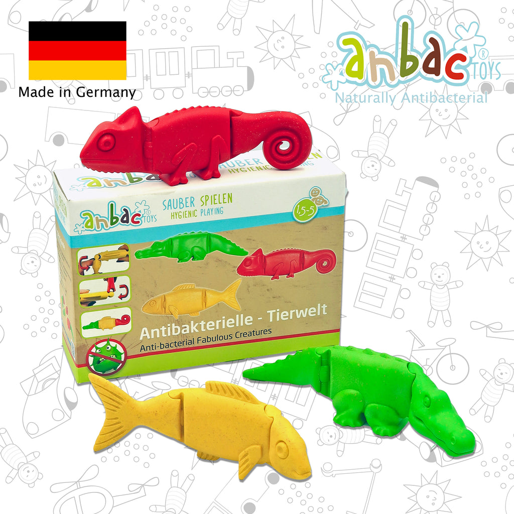 toddler toy animal toy chamaeleon crocodile fish red green yellow toy