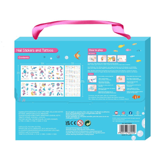 Nail Stickers and Tattoos Box Set - Mermaid - NA218204 - Avenir - LittleShop Toys