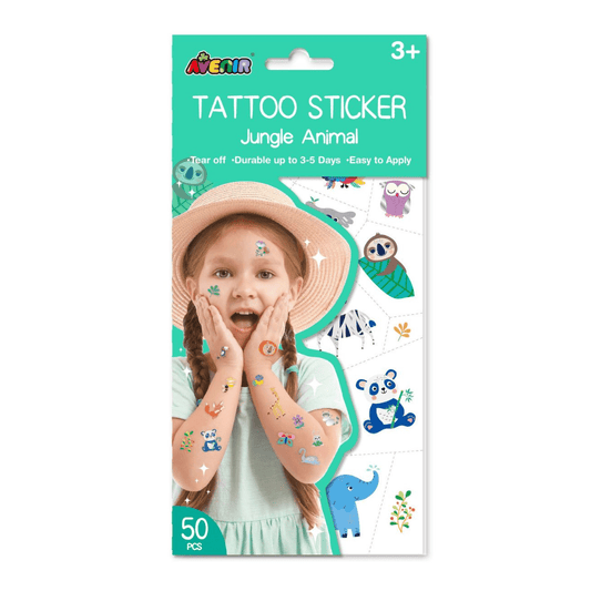 Tattoo Sticker - Jungle Animal (50 pcs) - TS218144 - Avenir - LittleShop Toys