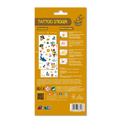 Tattoo Sticker - Pirates (52 pcs) - TS218148 - Avenir - LittleShop Toys